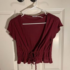 TIE FRONT CROP TOP